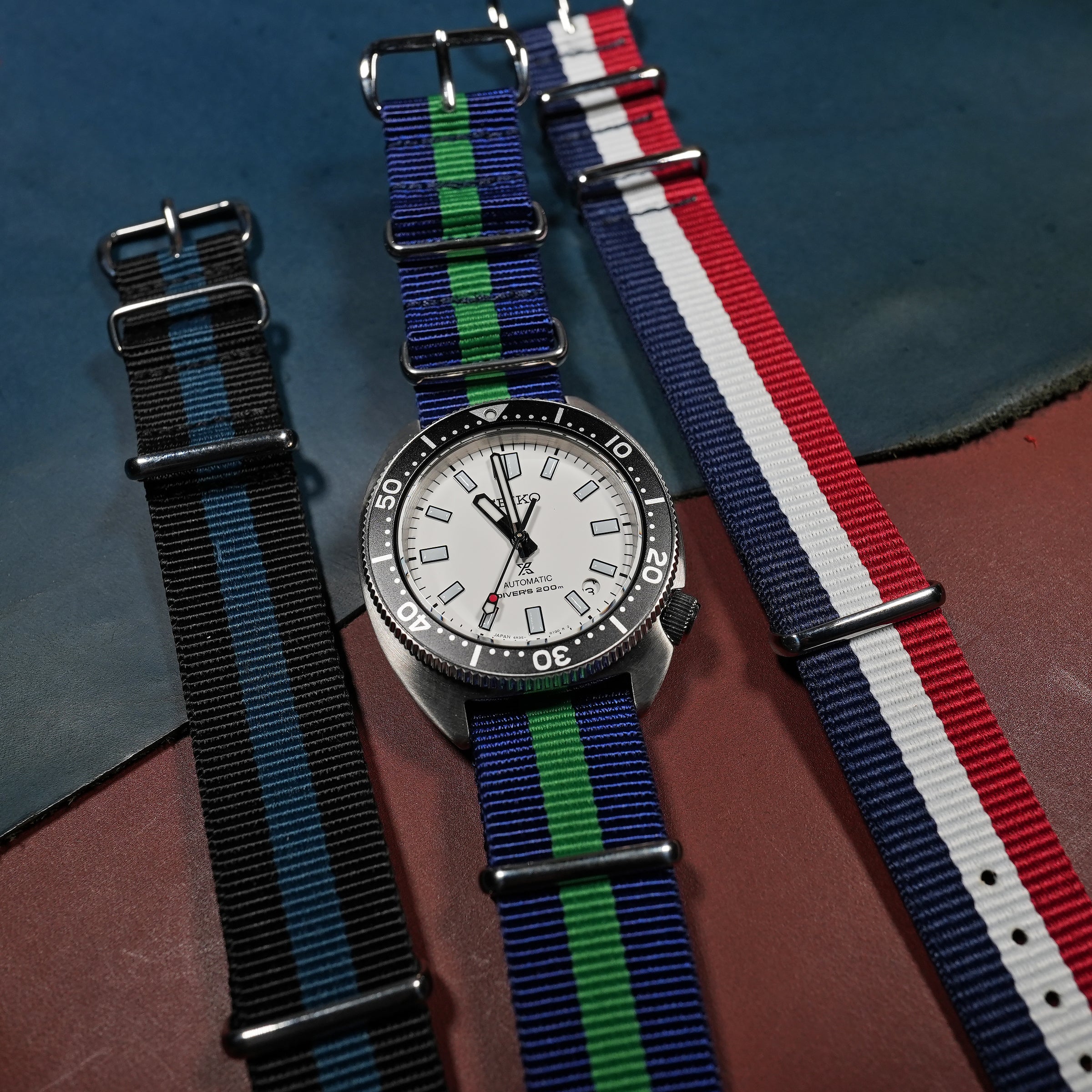 Premium Nato Strap in Navy Green - Nomad Watch Works MY