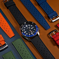 Tropic FKM Rubber Strap in Black (20mm) - Nomad Watch Works MY