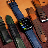 Emery Classic LPA Camo Leather Strap in Blue Camo (38, 40, 41mm) - Nomad Watch Works MY