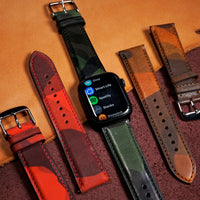 Emery Classic LPA Camo Leather Strap in Green Camo (38, 40, 41mm) - Nomad Watch Works MY