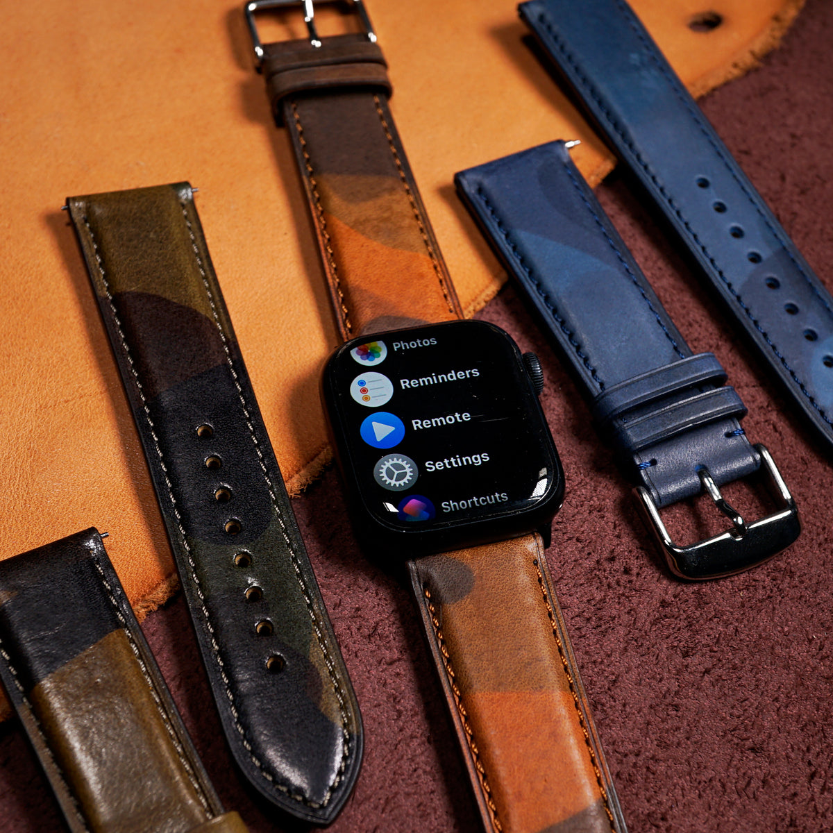 Emery Classic LPA Camo Leather Strap in Sand Camo (38, 40, 41mm) - Nomad Watch Works MY