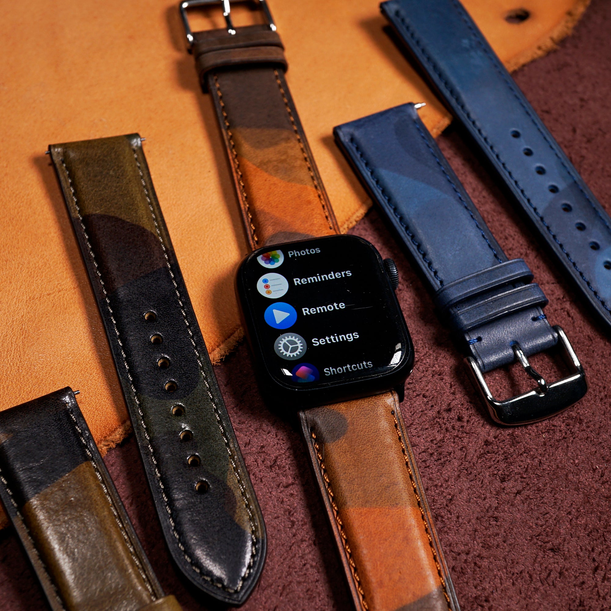 Emery Classic LPA Camo Leather Strap in Sand Camo (38, 40, 41mm) - Nomad Watch Works MY