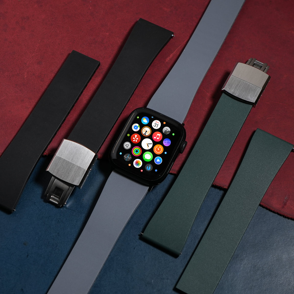 CTS Classic FKM Rubber Strap in Grey (Apple Watch) - Nomad Watch Works MY