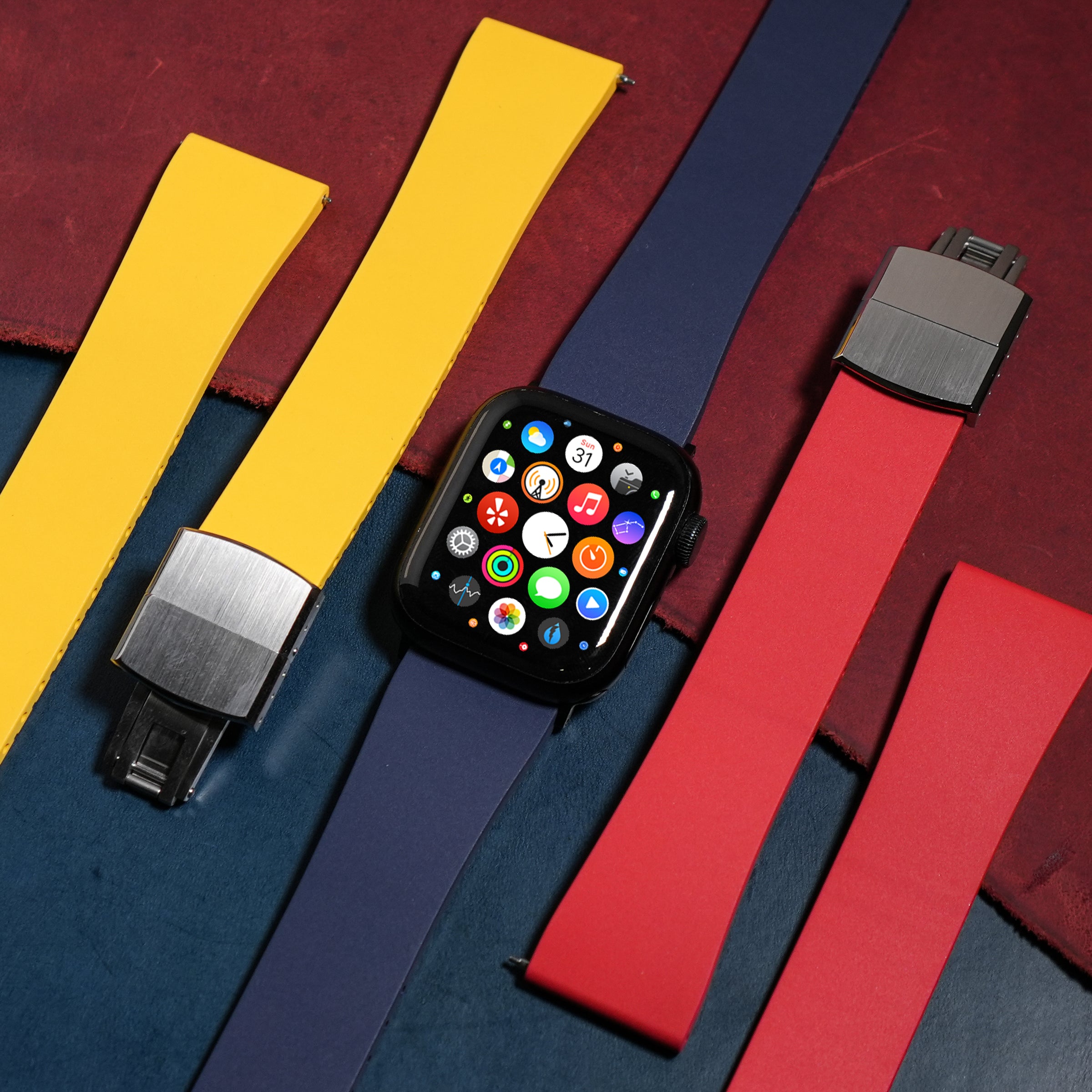 CTS Classic FKM Rubber Strap in Navy (Apple Watch) - Nomad Watch Works MY