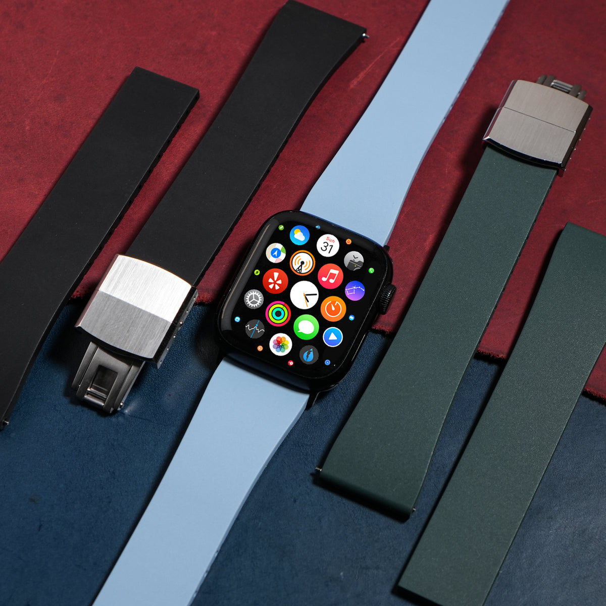 CTS Classic FKM Rubber Strap in Blue (Apple Watch) - Nomad Watch Works MY