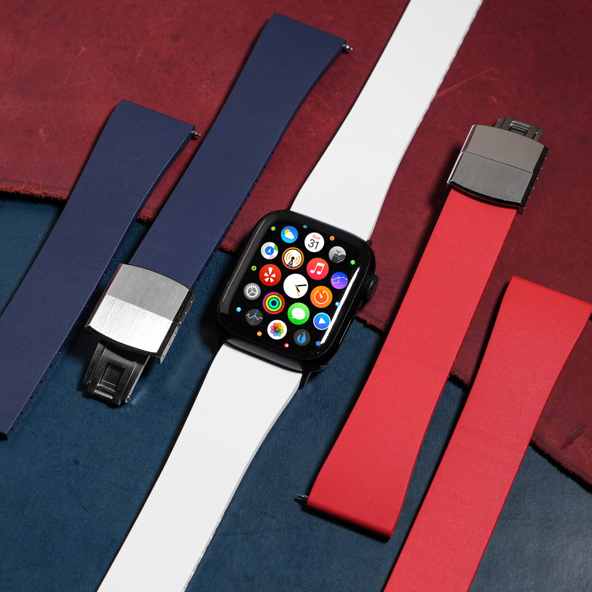 CTS Classic FKM Rubber Strap in White (Apple Watch) - Nomad Watch Works MY