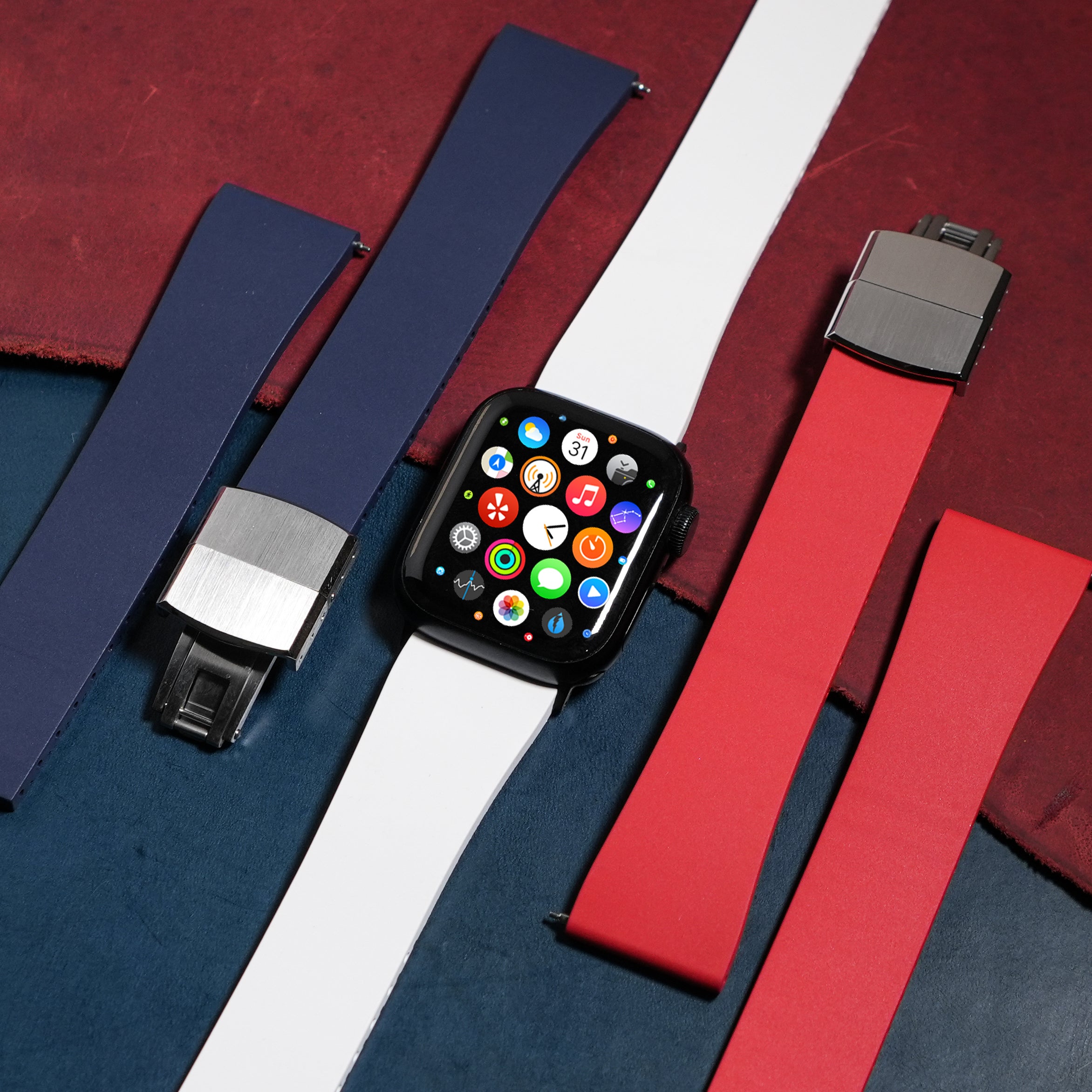 CTS Classic FKM Rubber Strap in White (Apple Watch) - Nomad Watch Works MY