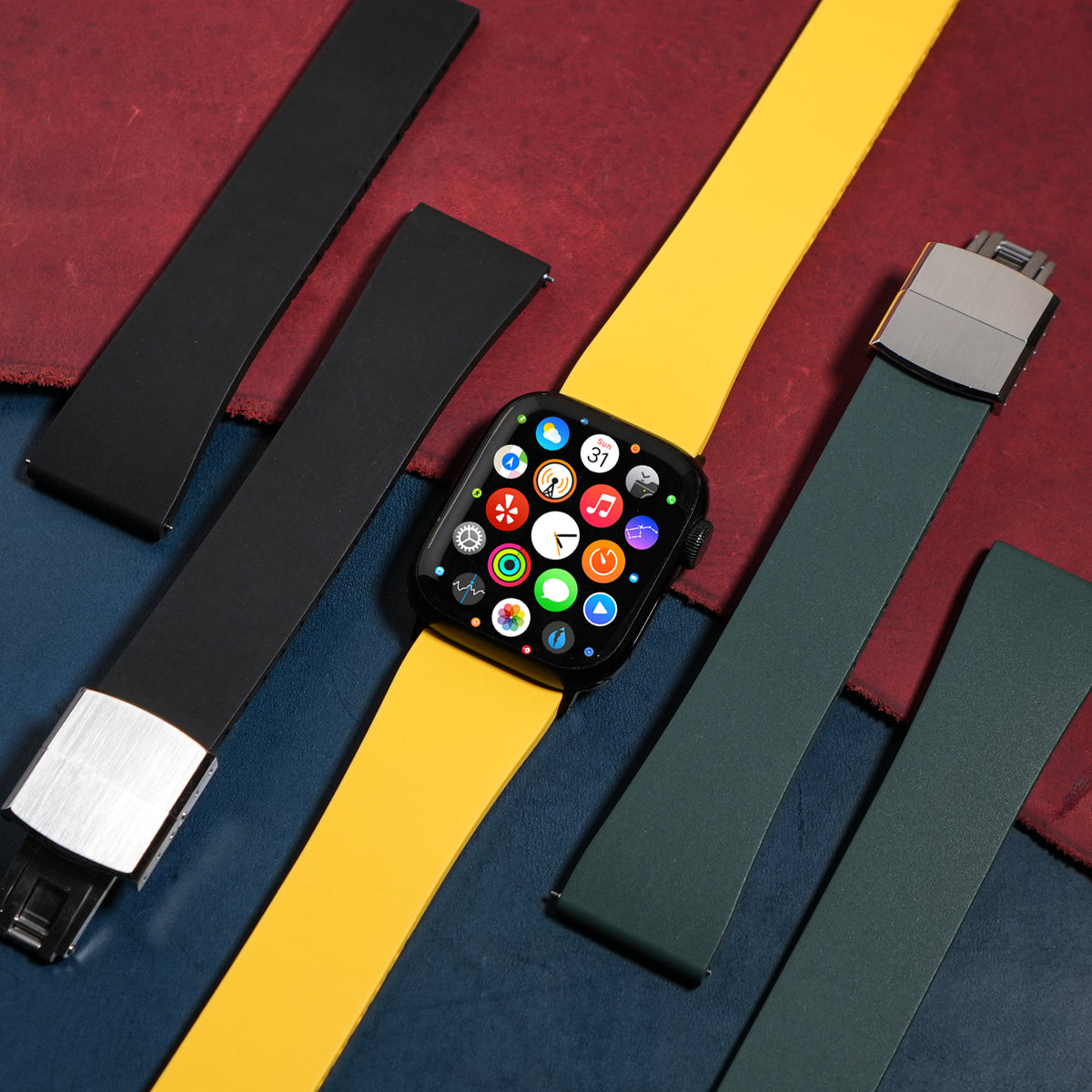 CTS Classic FKM Rubber Strap in Yellow (Apple Watch) - Nomad Watch Works MY