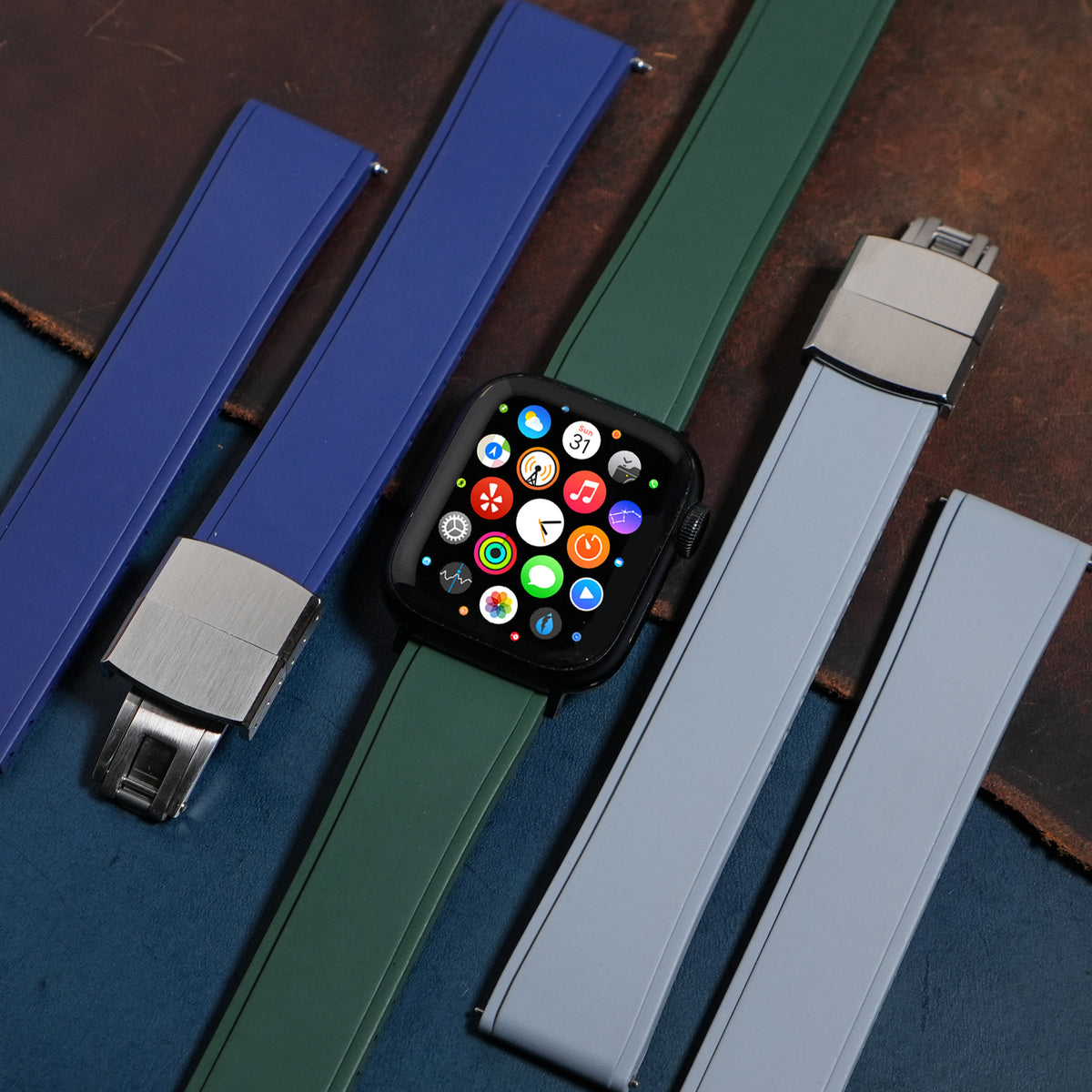 CTS Sports FKM Rubber Strap in Green (Apple Watch) - Nomad Watch Works MY