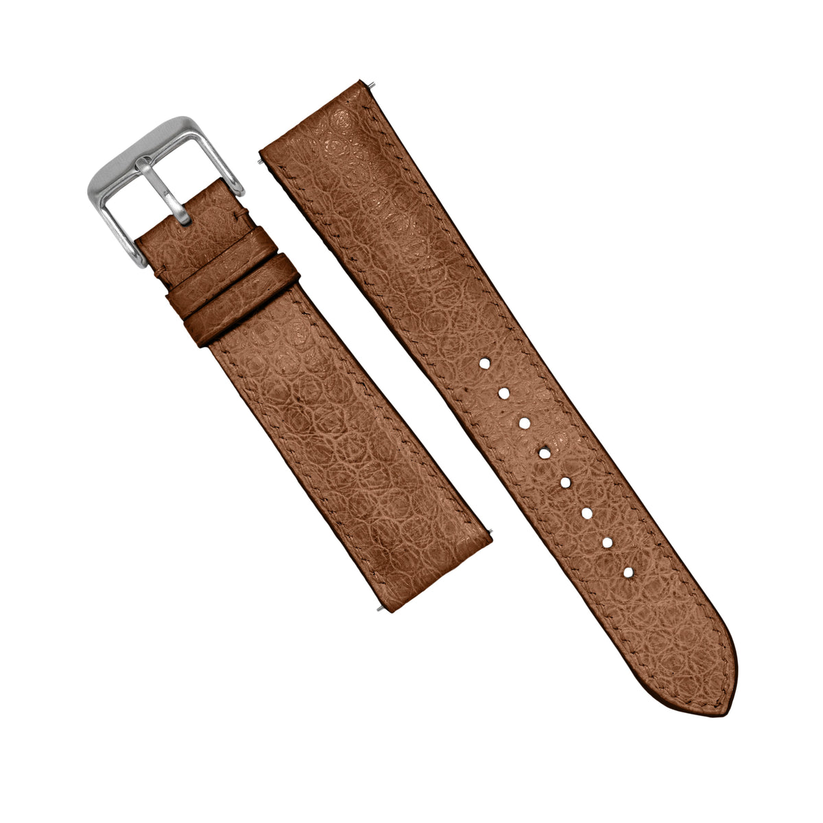 MTO Sea Snake Leather Strap in Brown - Nomad Watch Works MY