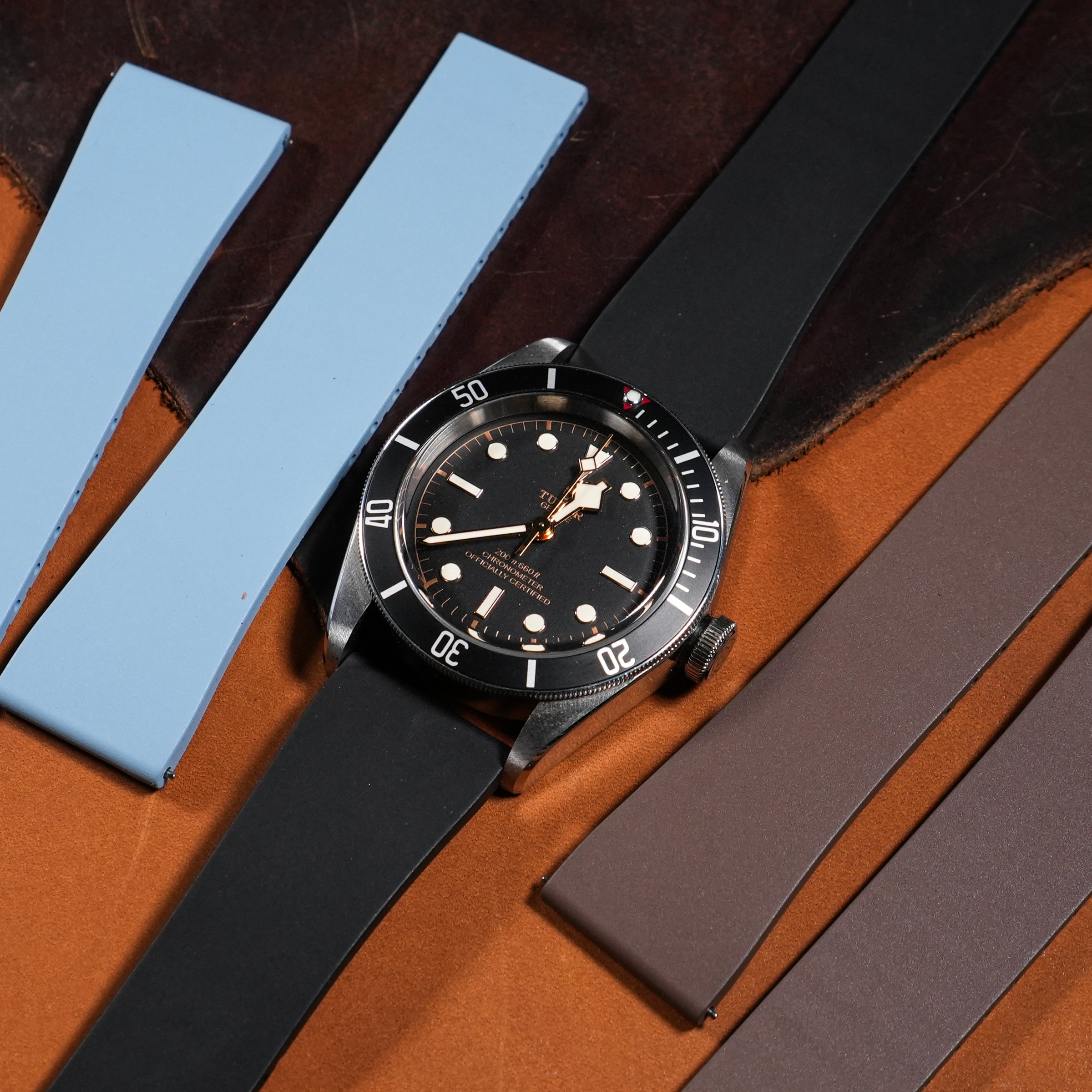 CTS Classic FKM Rubber Strap in Black - Nomad Watch Works MY