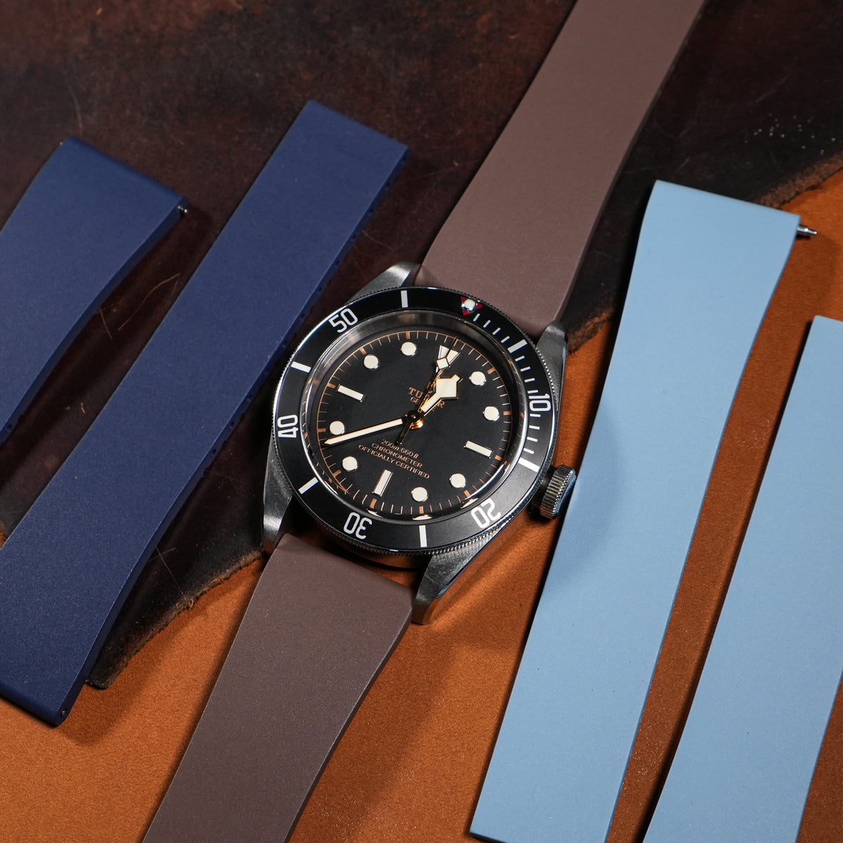 CTS Classic FKM Rubber Strap in Brown - Nomad Watch Works MY