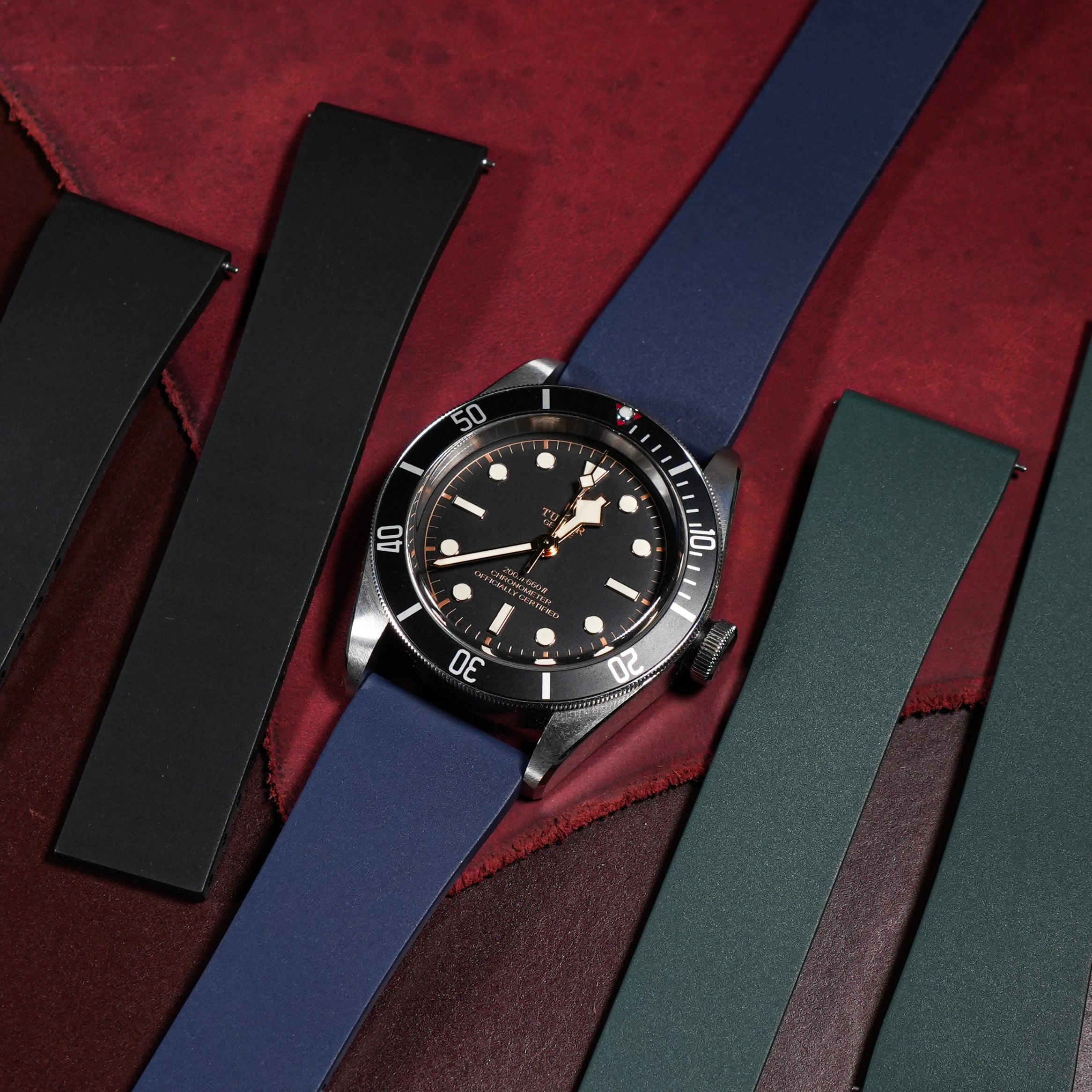 CTS Classic FKM Rubber Strap in Navy - Nomad Watch Works MY