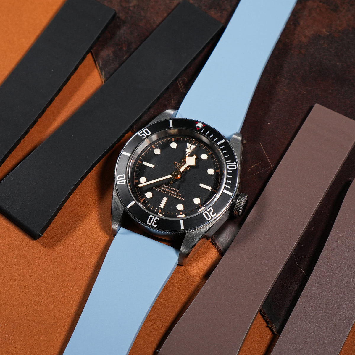 CTS Classic FKM Rubber Strap in Blue - Nomad Watch Works MY