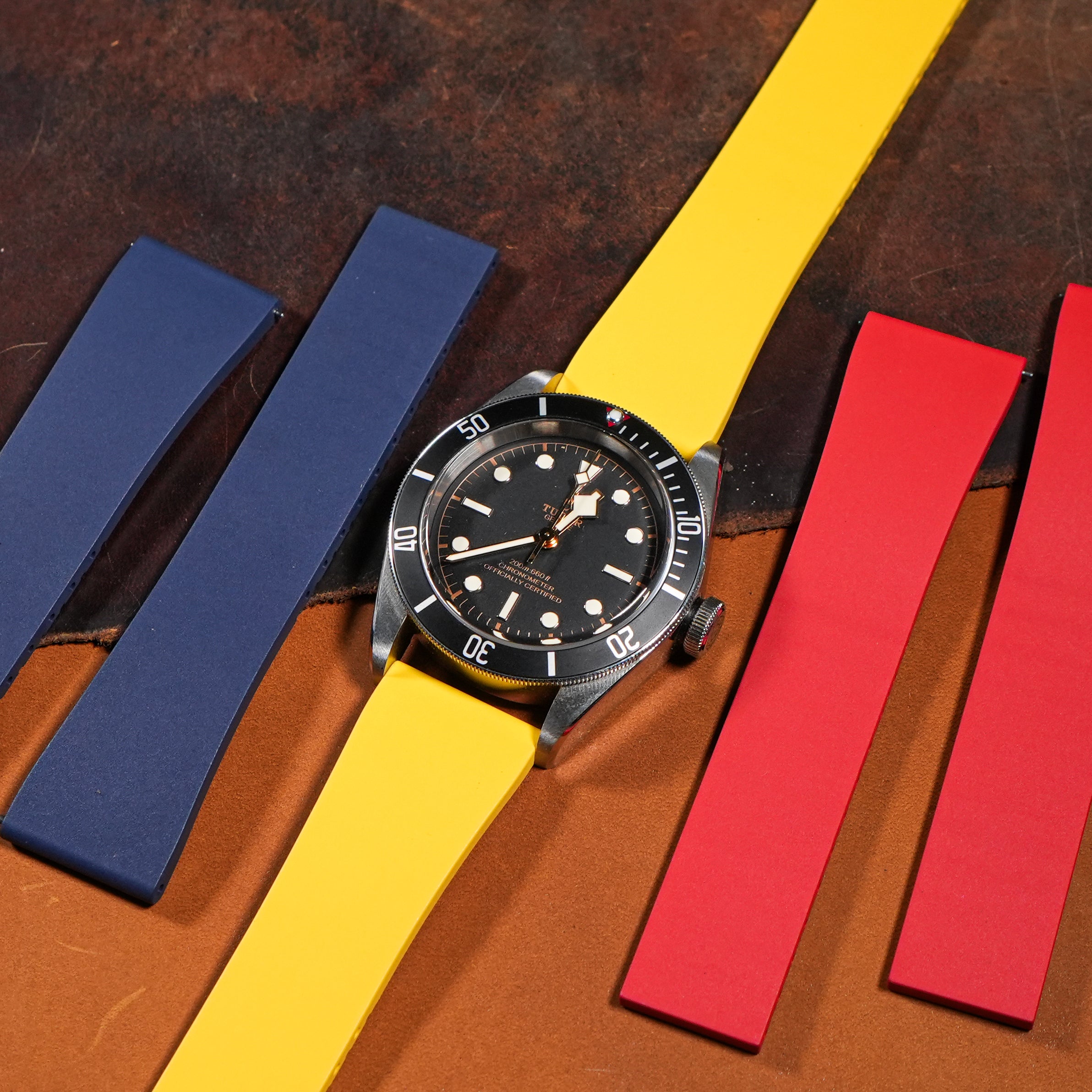 CTS Classic FKM Rubber Strap in Yellow - Nomad Watch Works MY