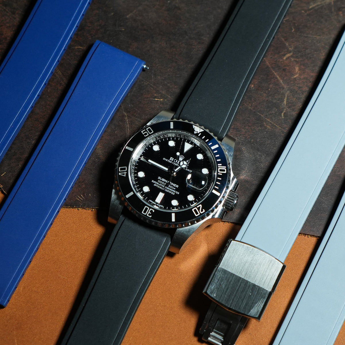 CTS Sports FKM Rubber Strap in Black - Nomad Watch Works MY