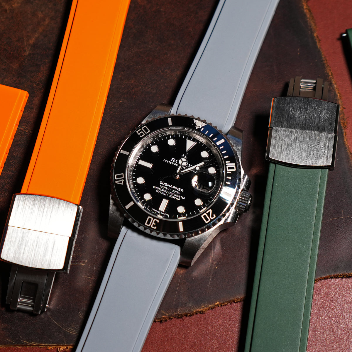 CTS Sports FKM Rubber Strap in Grey - Nomad Watch Works MY