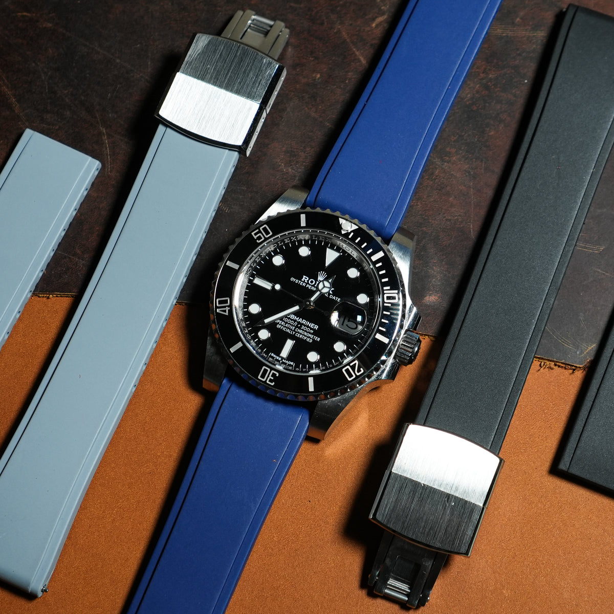 CTS Sports FKM Rubber Strap in Navy - Nomad Watch Works MY