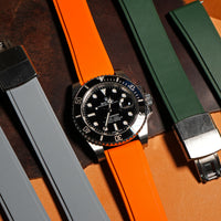 CTS Sports FKM Rubber Strap in Orange - Nomad Watch Works MY