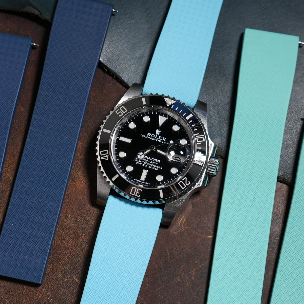 CTS Tropic FKM Rubber Strap in Baby Blue - Nomad Watch Works MY