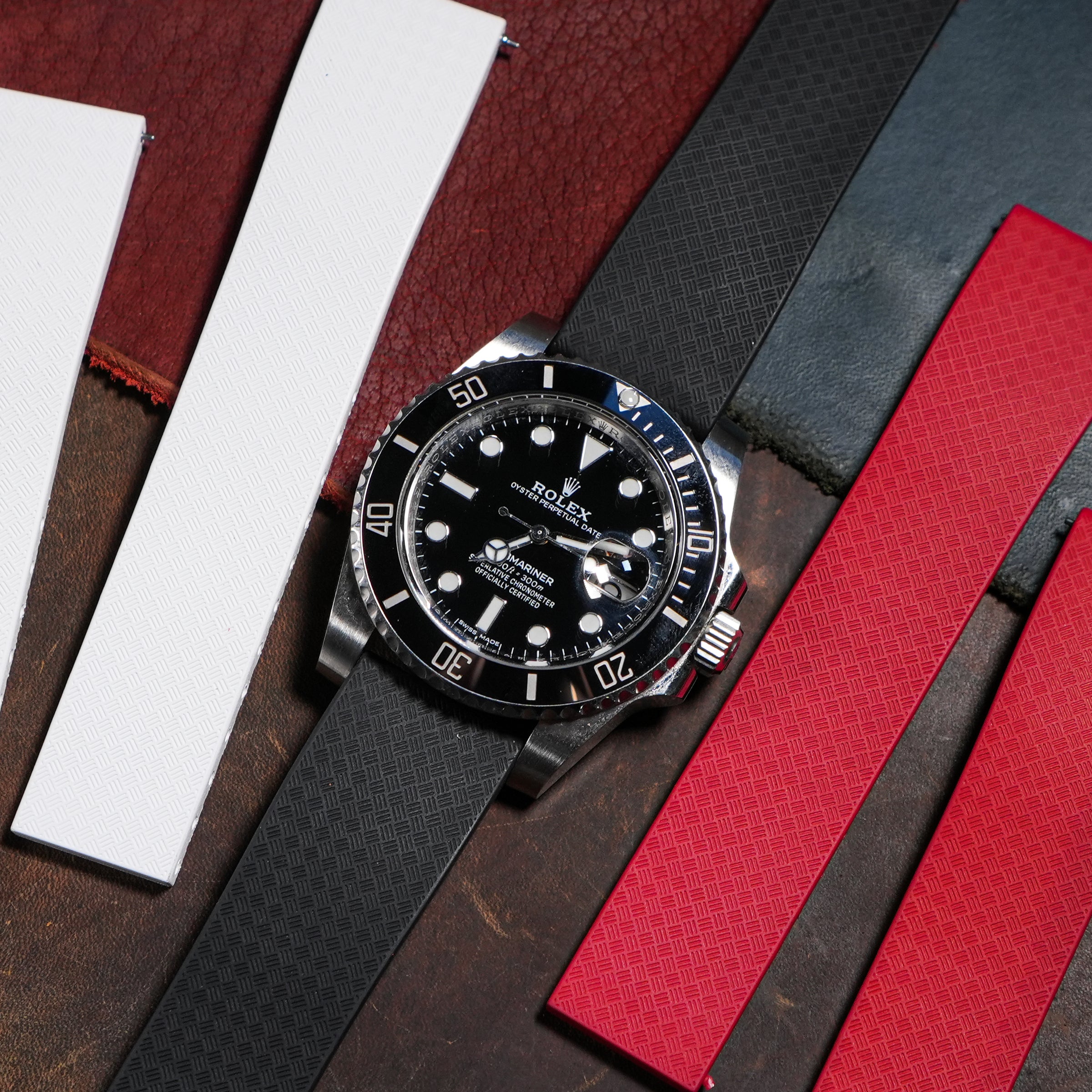 CTS Tropic FKM Rubber Strap in Black - Nomad Watch Works MY