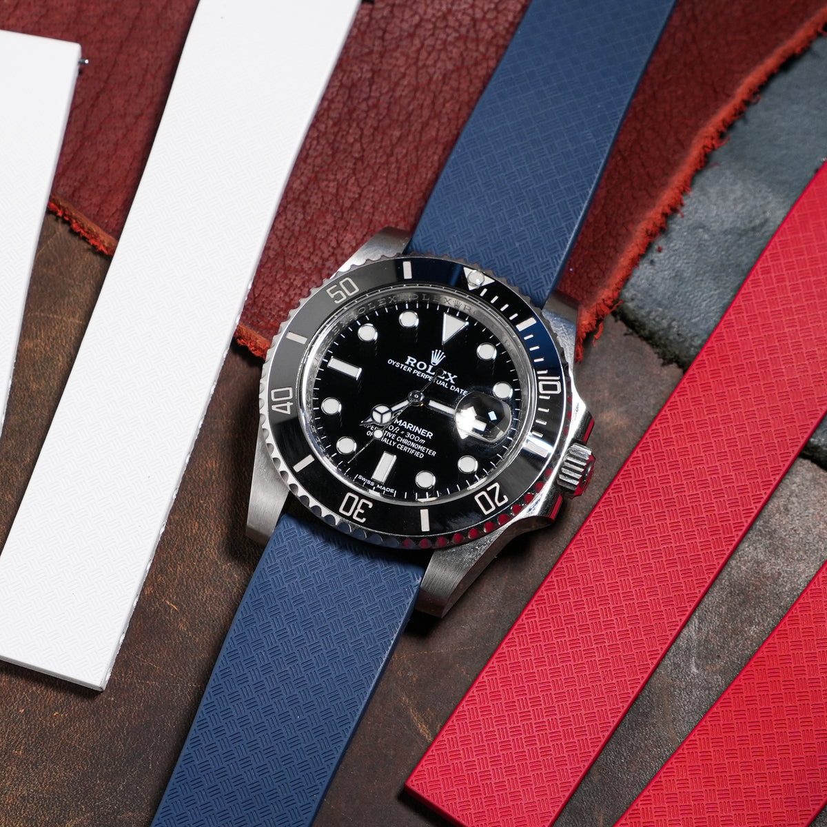 CTS Tropic FKM Rubber Strap in Navy - Nomad Watch Works MY
