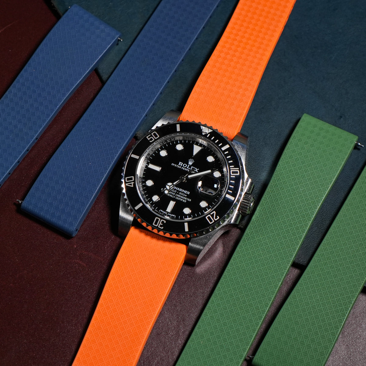 CTS Tropic FKM Rubber Strap in Orange - Nomad Watch Works MY