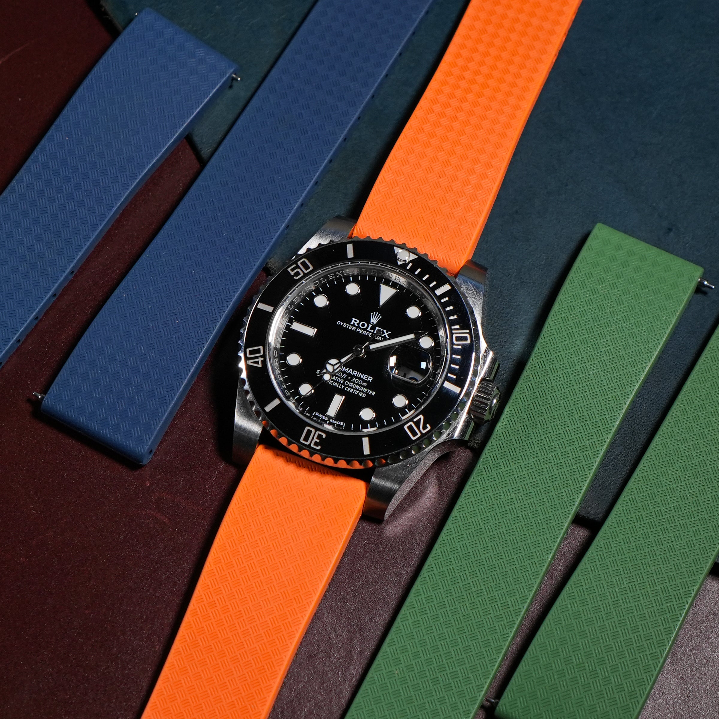 CTS Tropic FKM Rubber Strap in Orange - Nomad Watch Works MY