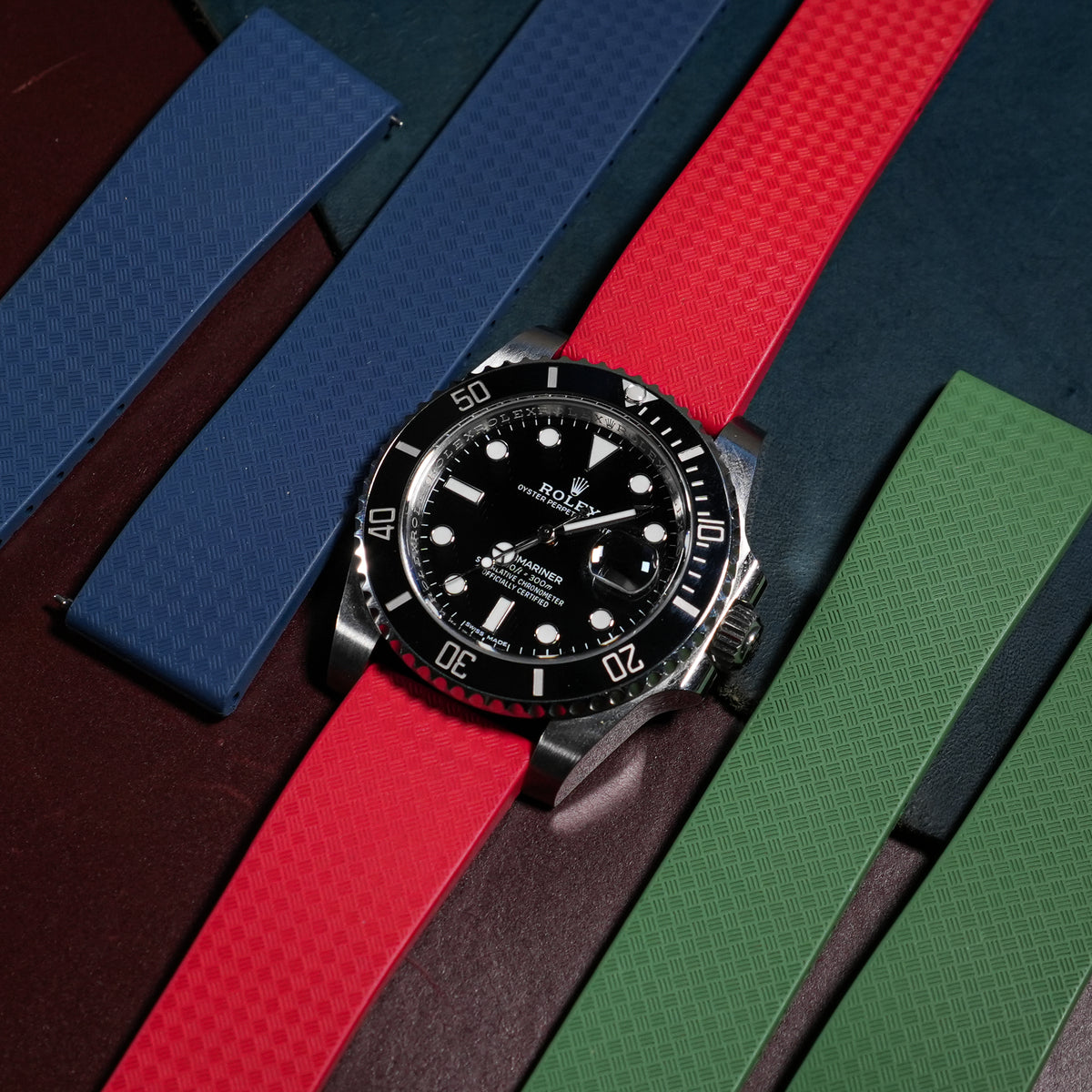 CTS Tropic FKM Rubber Strap in Red - Nomad Watch Works MY