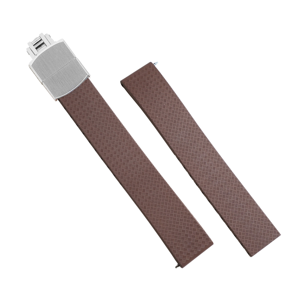 CTS Tropic FKM Rubber Strap in Brown - Nomad Watch Works MY