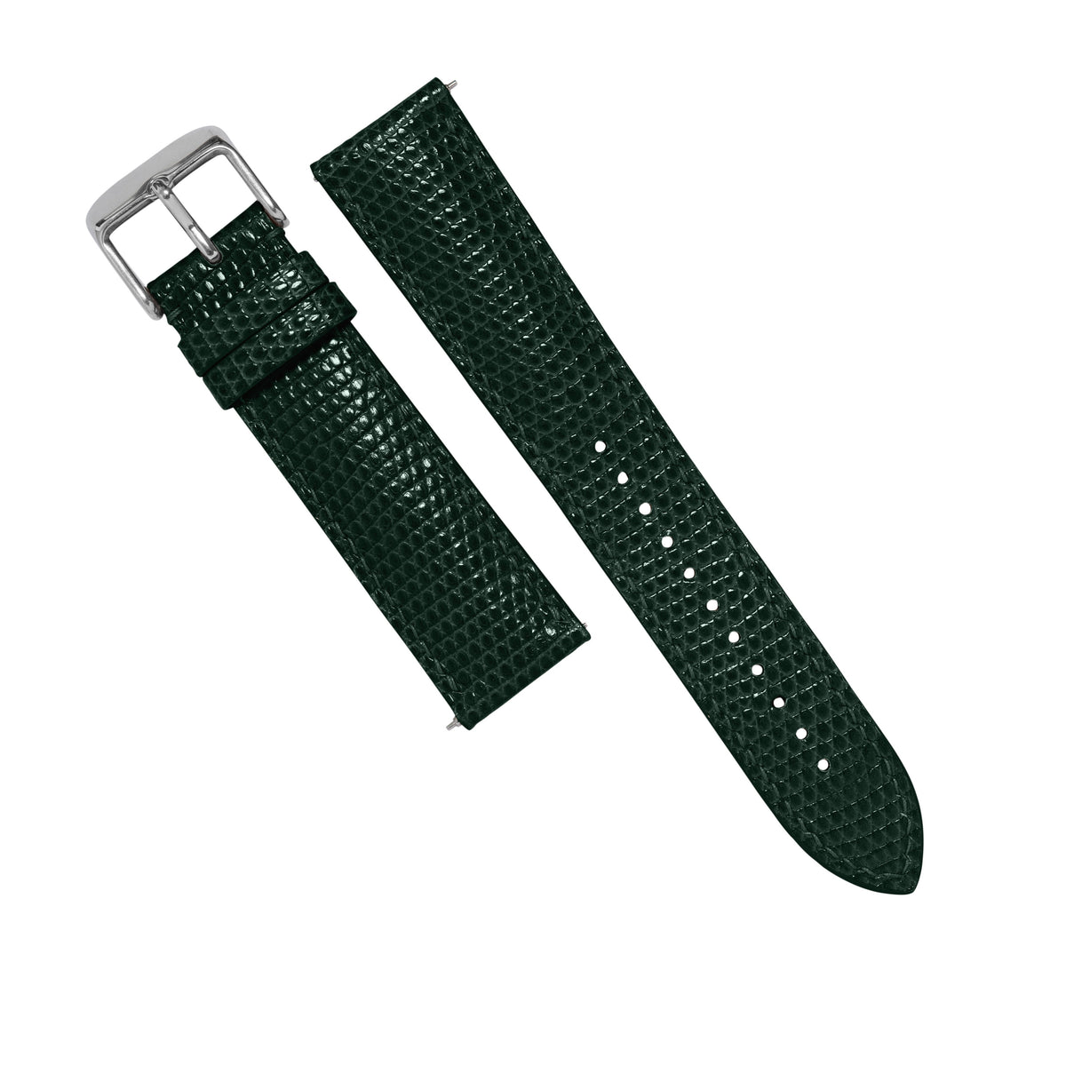 MTO Lizard Skin Strap in Dark Green - Nomad Watch Works MY