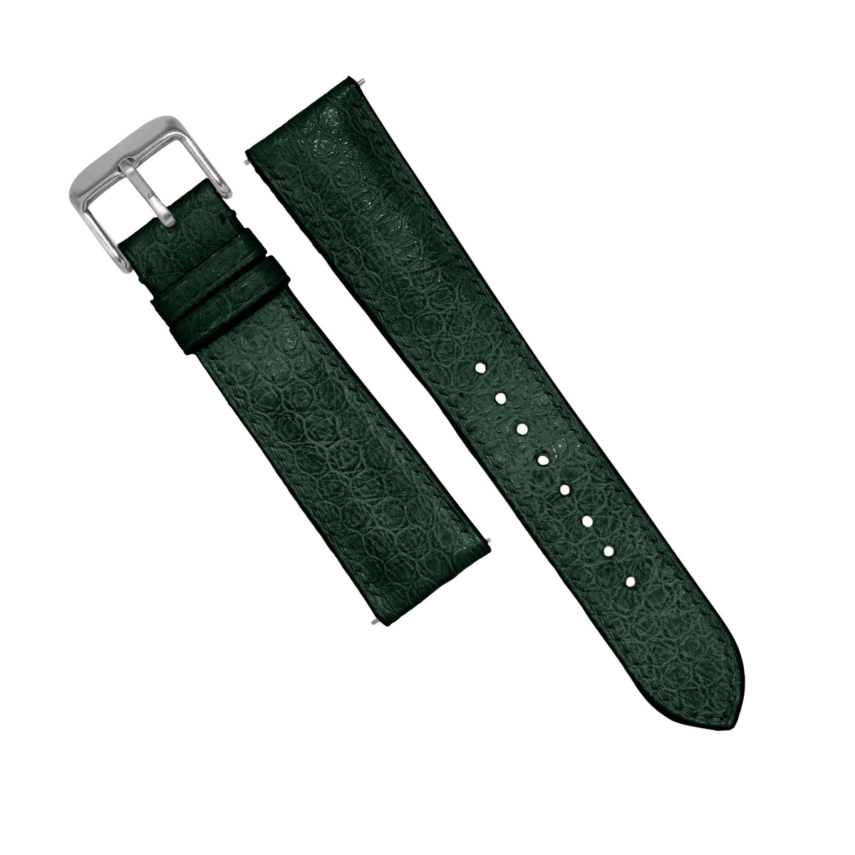MTO Sea Snake Leather Strap in Green - Nomad Watch Works MY