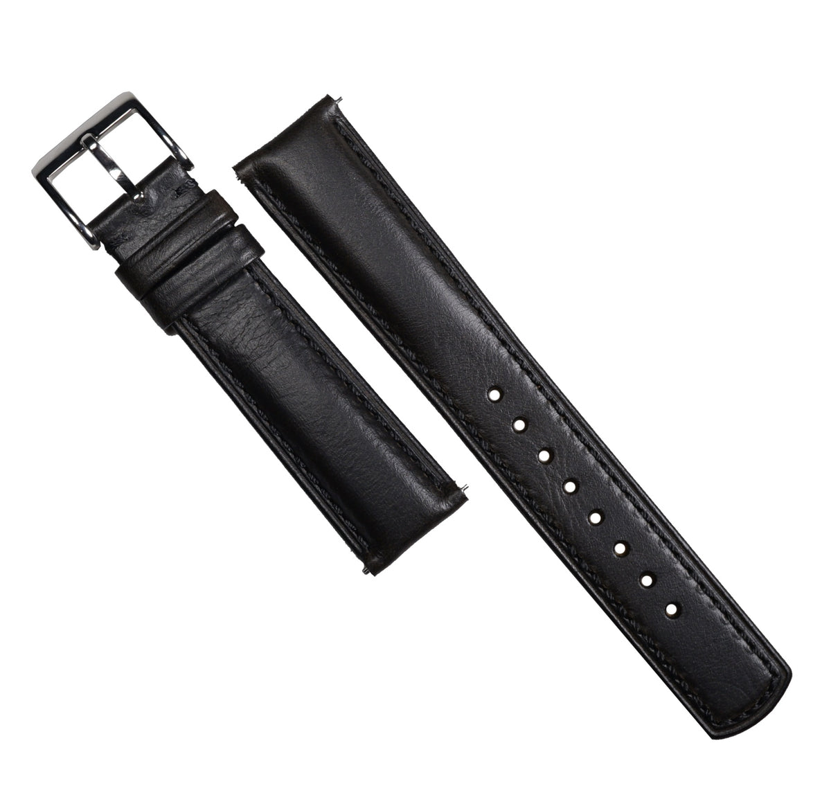 M3 Smooth Leather Watch Strap in Black - Nomad Watch Works MY