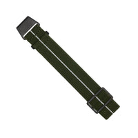 Marine Nationale Strap in Olive White - Nomad Watch Works MY