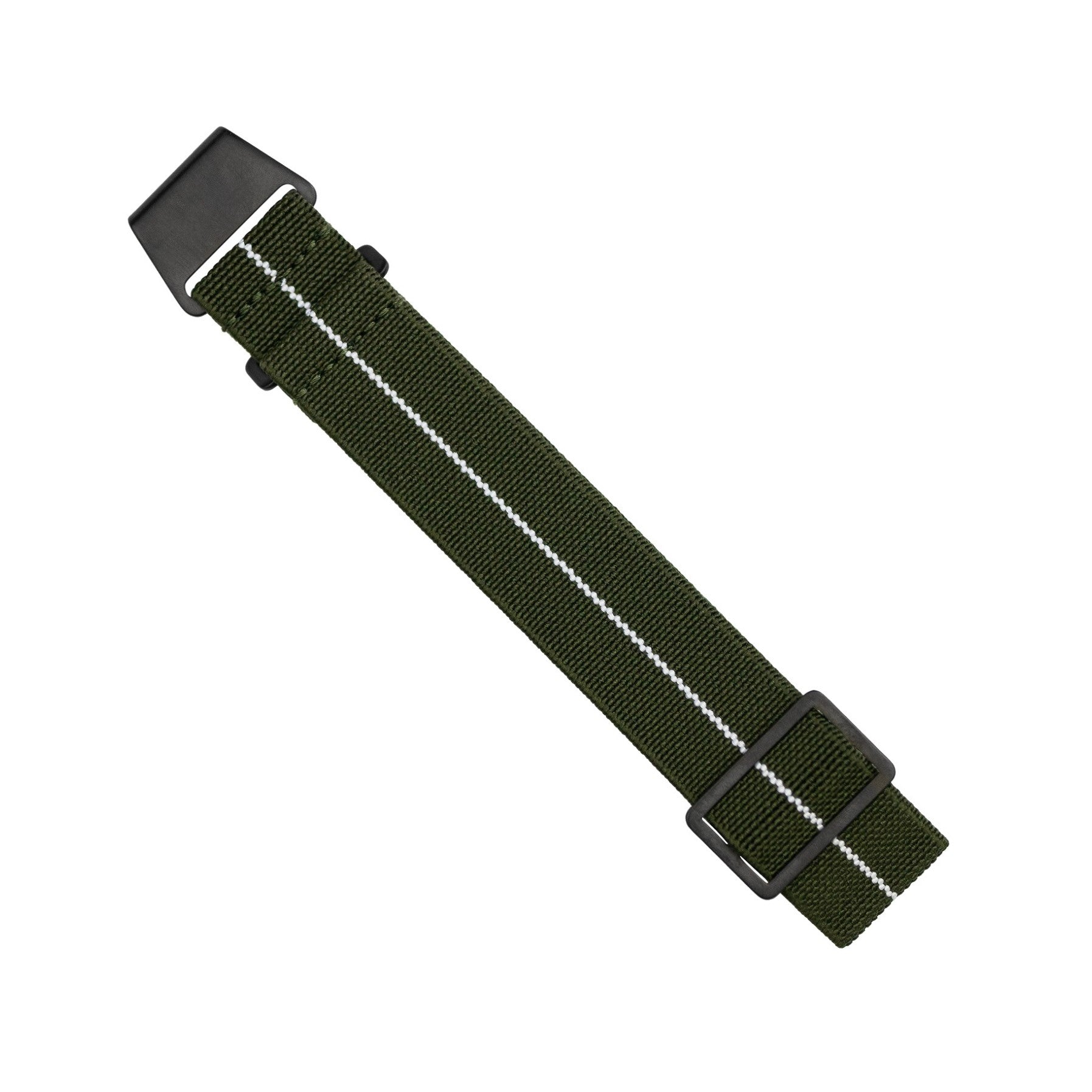 Marine Nationale Strap in Olive White - Nomad Watch Works MY
