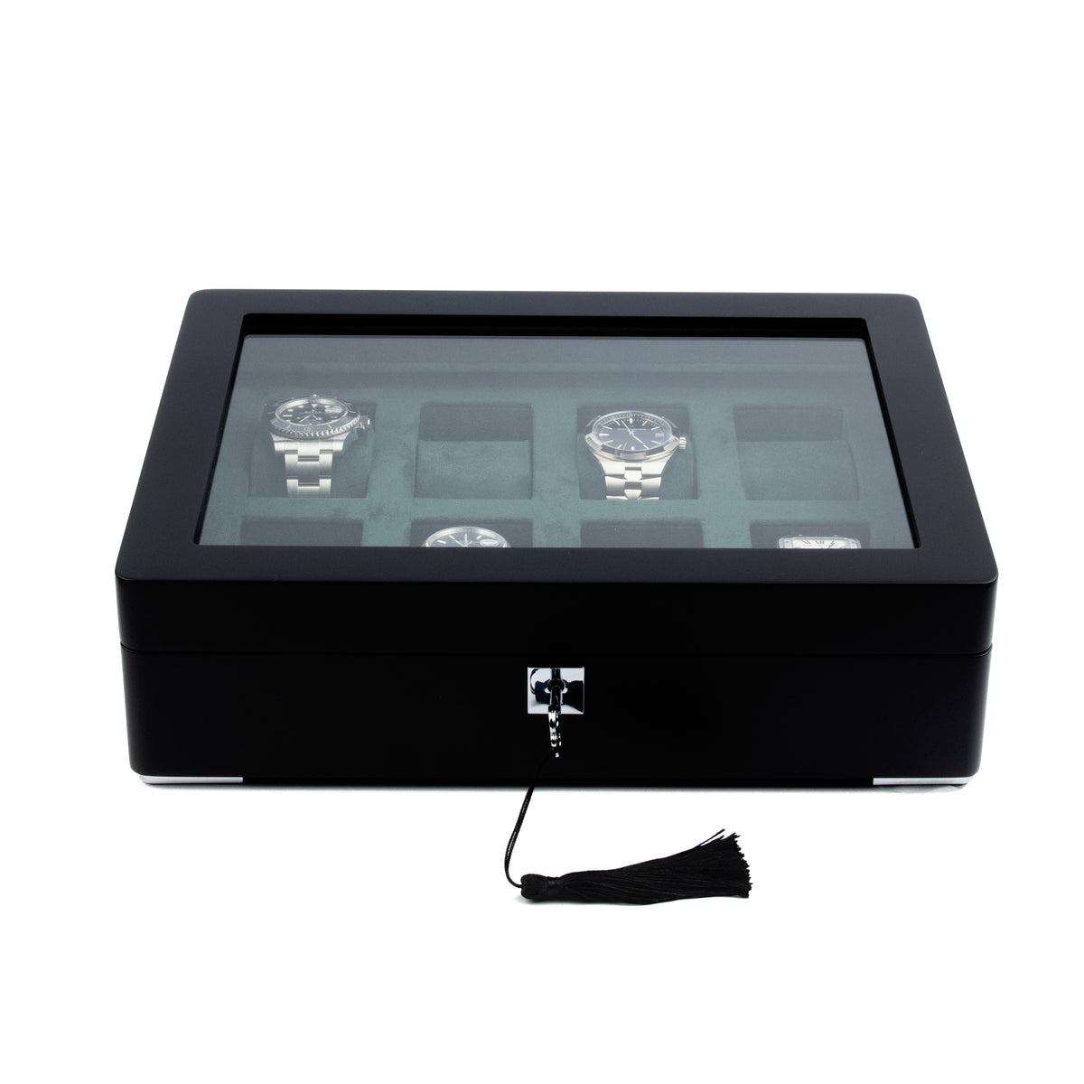 Monad Legacy Black Watch Box in Green (8 Slots) - PREORDER - Nomad Watch Works MY