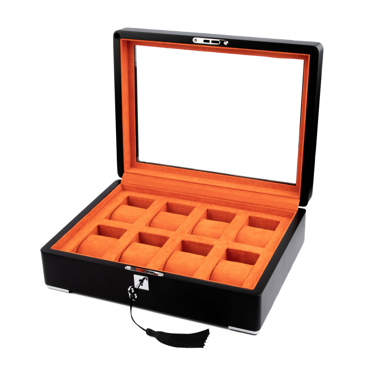 Monad Legacy Black Watch Box in Orange (8 Slots) - Nomad Watch Works MY