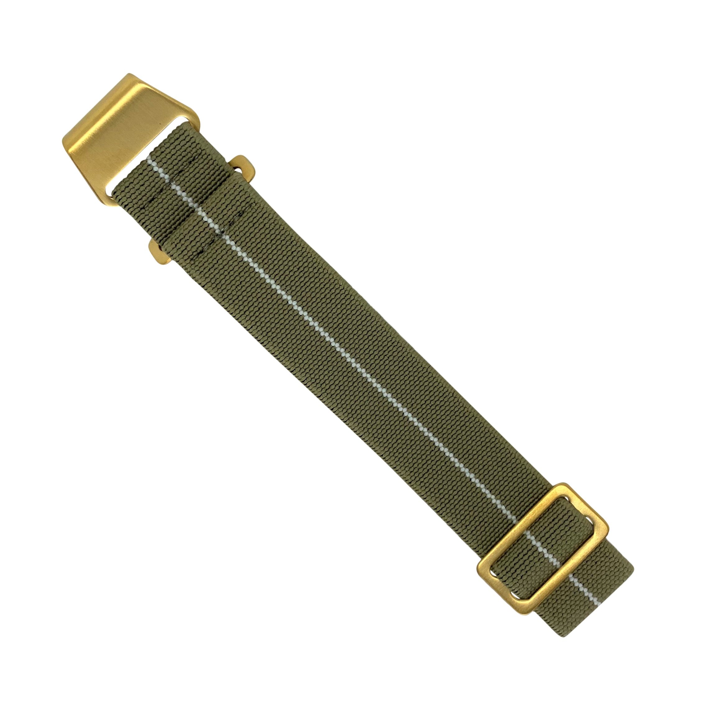 Marine Nationale Strap in Khaki White - Nomad Watch Works MY