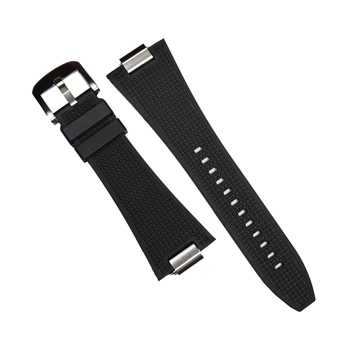 Waffle FKM Rubber Strap in Black for Tissot PRX - Nomad Watch Works MY