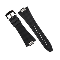 Waffle FKM Rubber Strap in Black for Tissot PRX - Nomad Watch Works MY