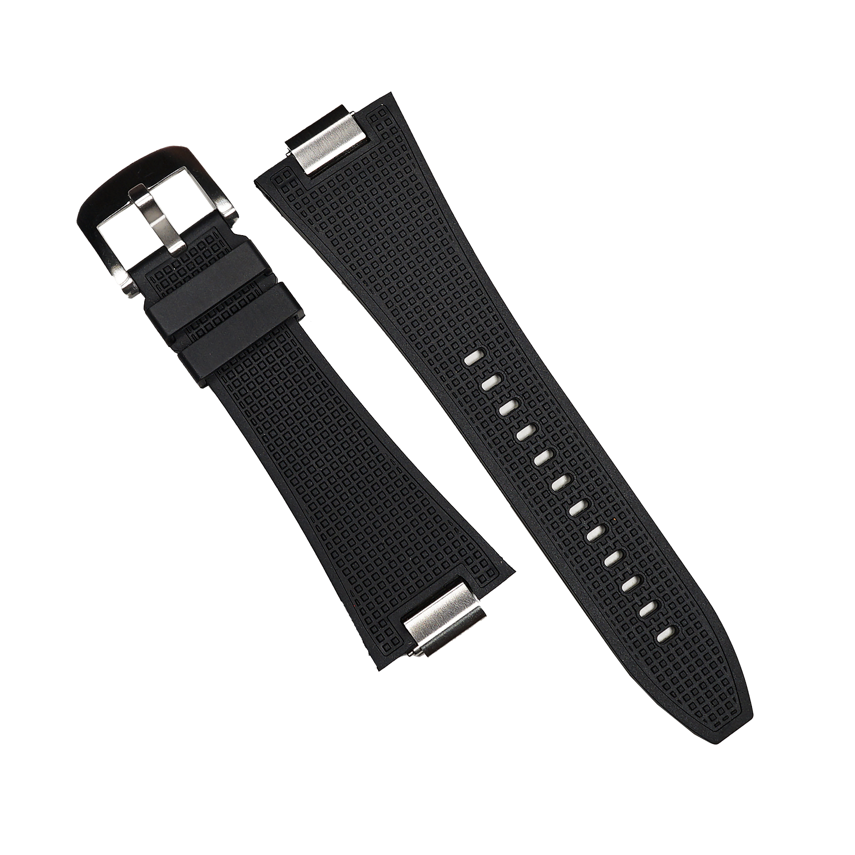 Waffle FKM Rubber Strap in Black for Tissot PRX - Nomad Watch Works MY
