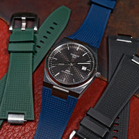 Waffle FKM Rubber Strap in Navy for Tissot PRX - Nomad Watch Works MY