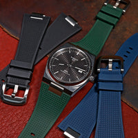 Waffle FKM Rubber Strap in Green for Tissot PRX - Nomad Watch Works MY
