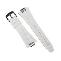 Waffle FKM Rubber Strap in White for Tissot PRX - Nomad Watch Works MY