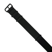 Premium Leather Nato Strap in Black - Nomad Watch Works MY