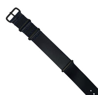 Premium Leather Nato Strap in Navy - Nomad Watch Works MY