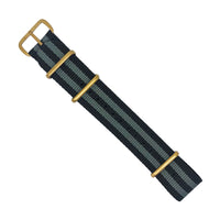 Premium Nato Strap in Black Grey (James Bond) - Nomad Watch Works MY