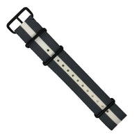 Premium Nato Strap in Grey White - Nomad Watch Works MY