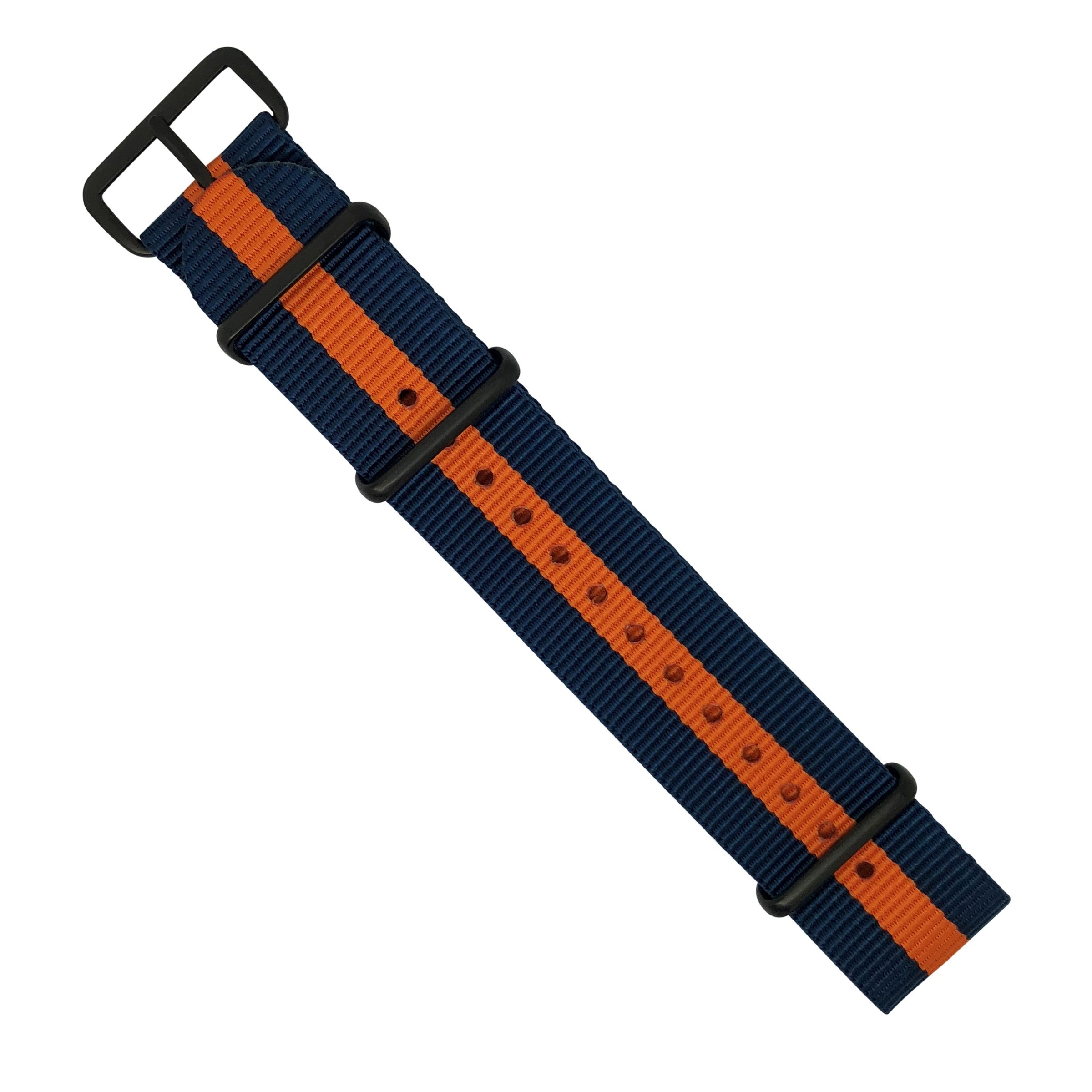 Premium Nato Strap in Navy Orange - Nomad Watch Works MY