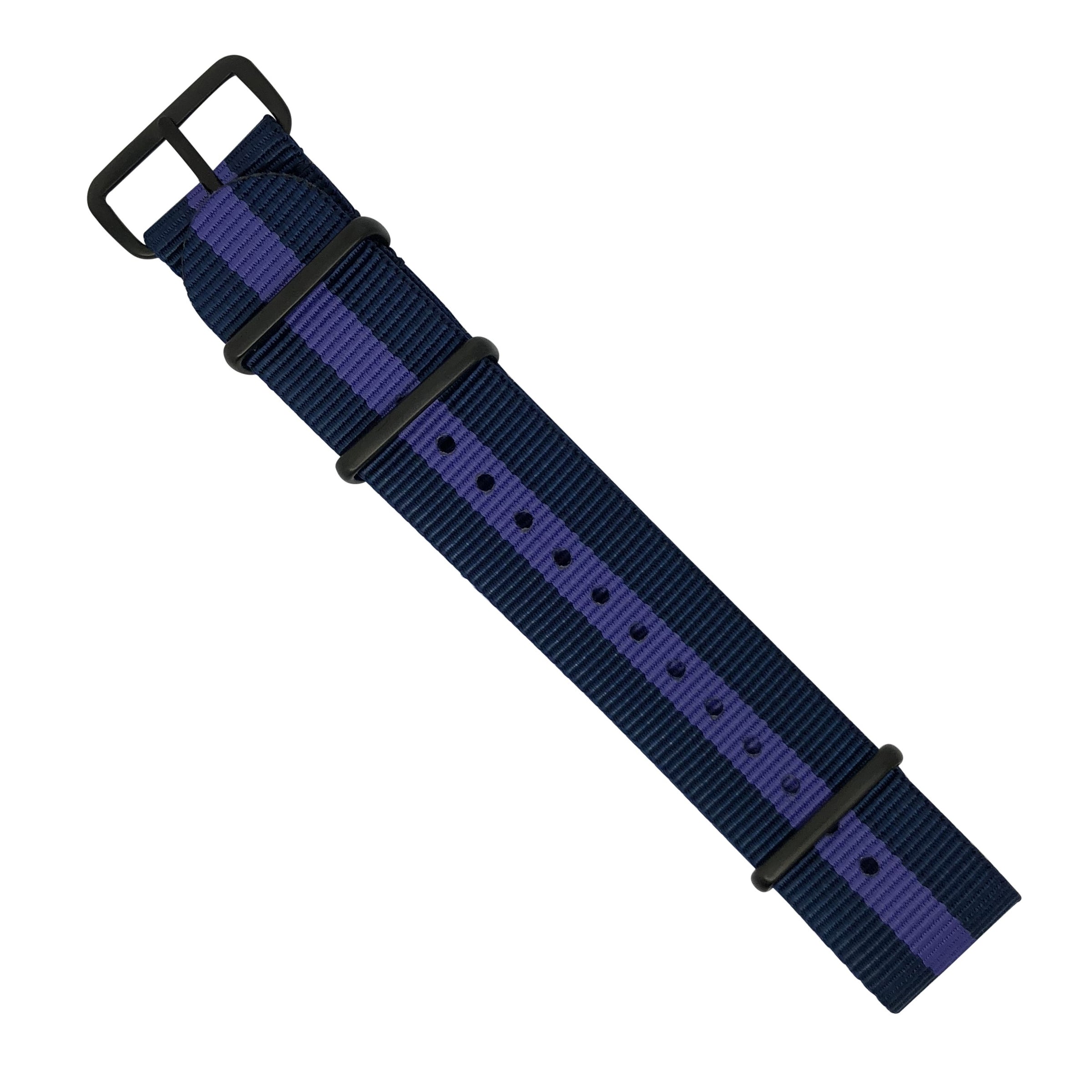 Premium Nato Strap in Navy Purple - Nomad Watch Works MY